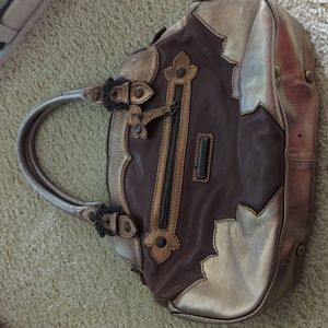 Isabella Fiore brown + gold purse